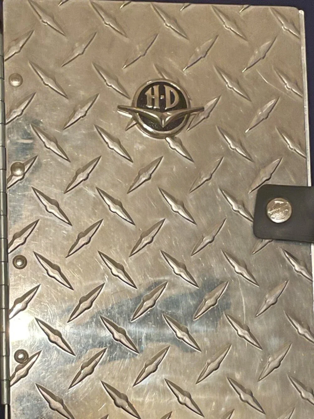 Harley-Davidson Diamond Plate Metal Notebook Case